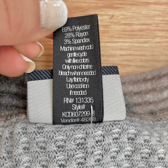 NWT Daytrip (Buckle) Charcoal Grey Camo Brushed Waffle Long Buttoned Cardigan S - Picture 7 of 8